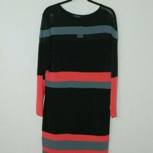 ASHLEY STEWART Dress Stripped Pink Black Bodycon Size 18/20